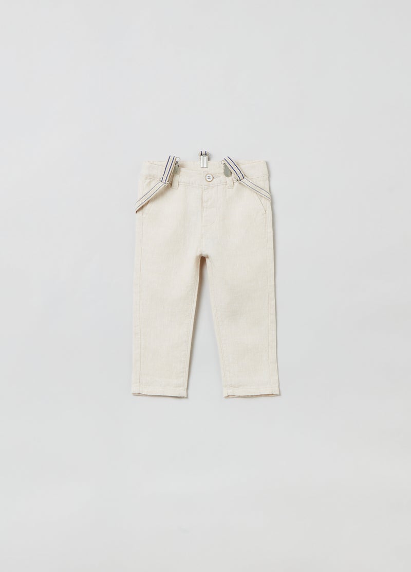 Ovs Linen Trousers With Braces