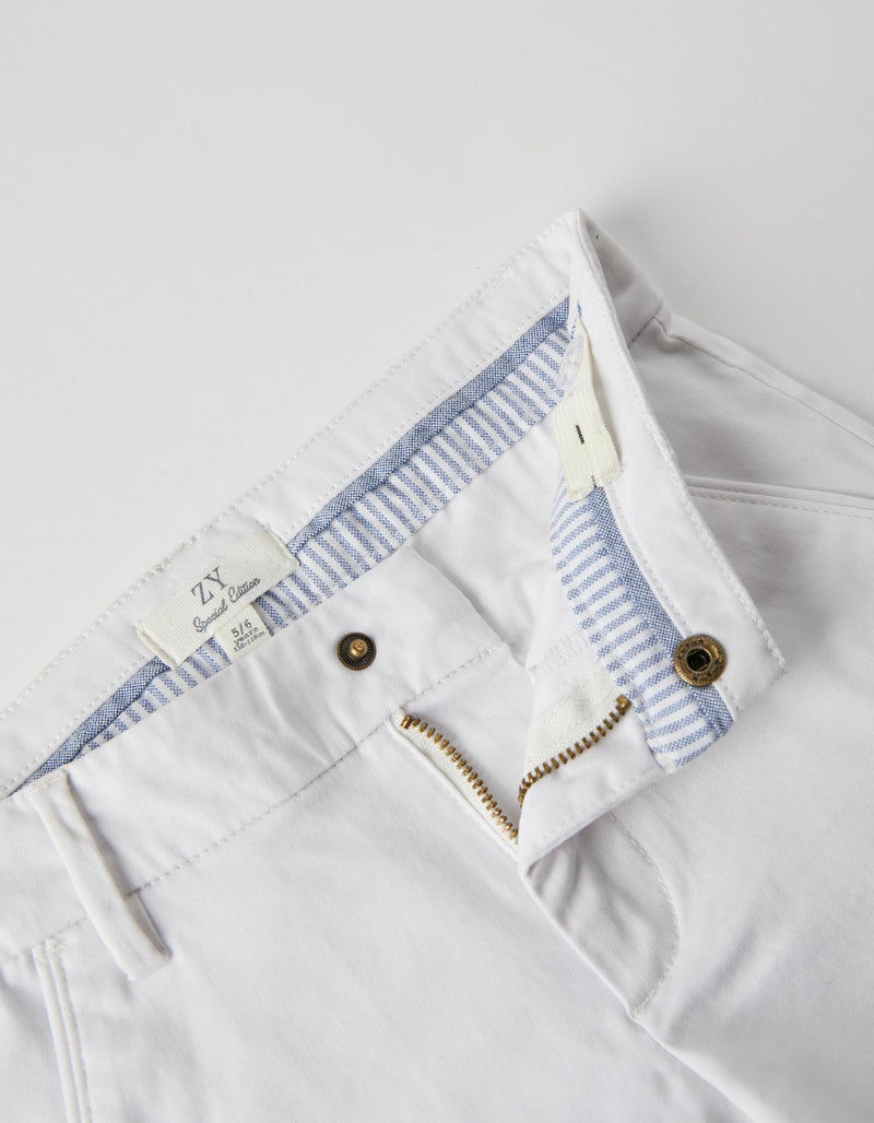 Trousers with Creases for Boys, White