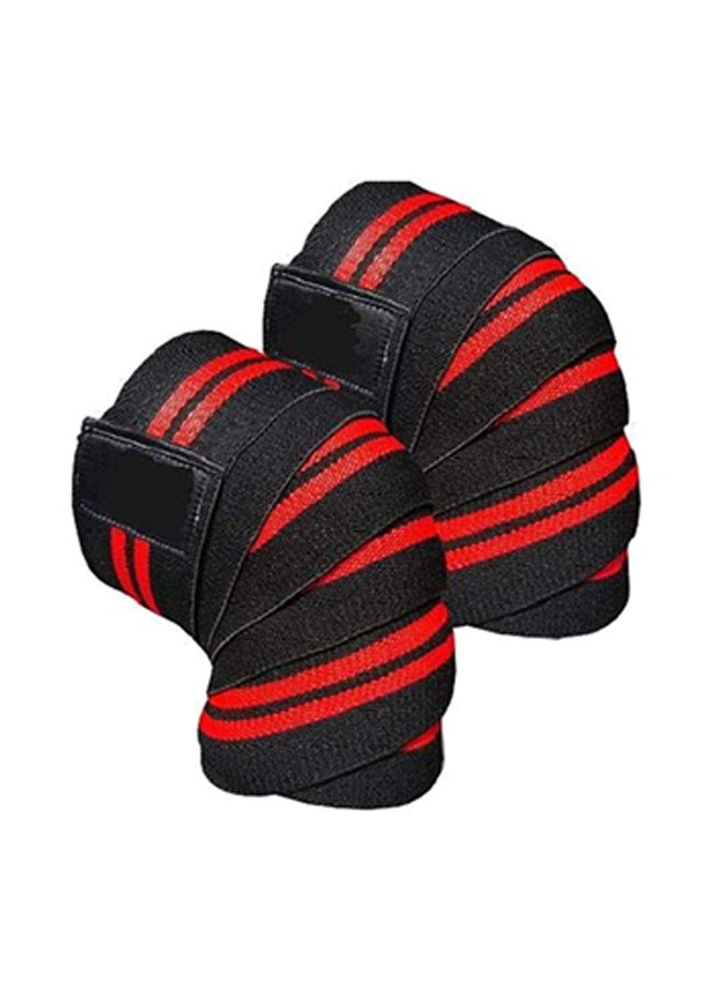 2-Piece Weightlifting Knee Wraps Arm Band Set