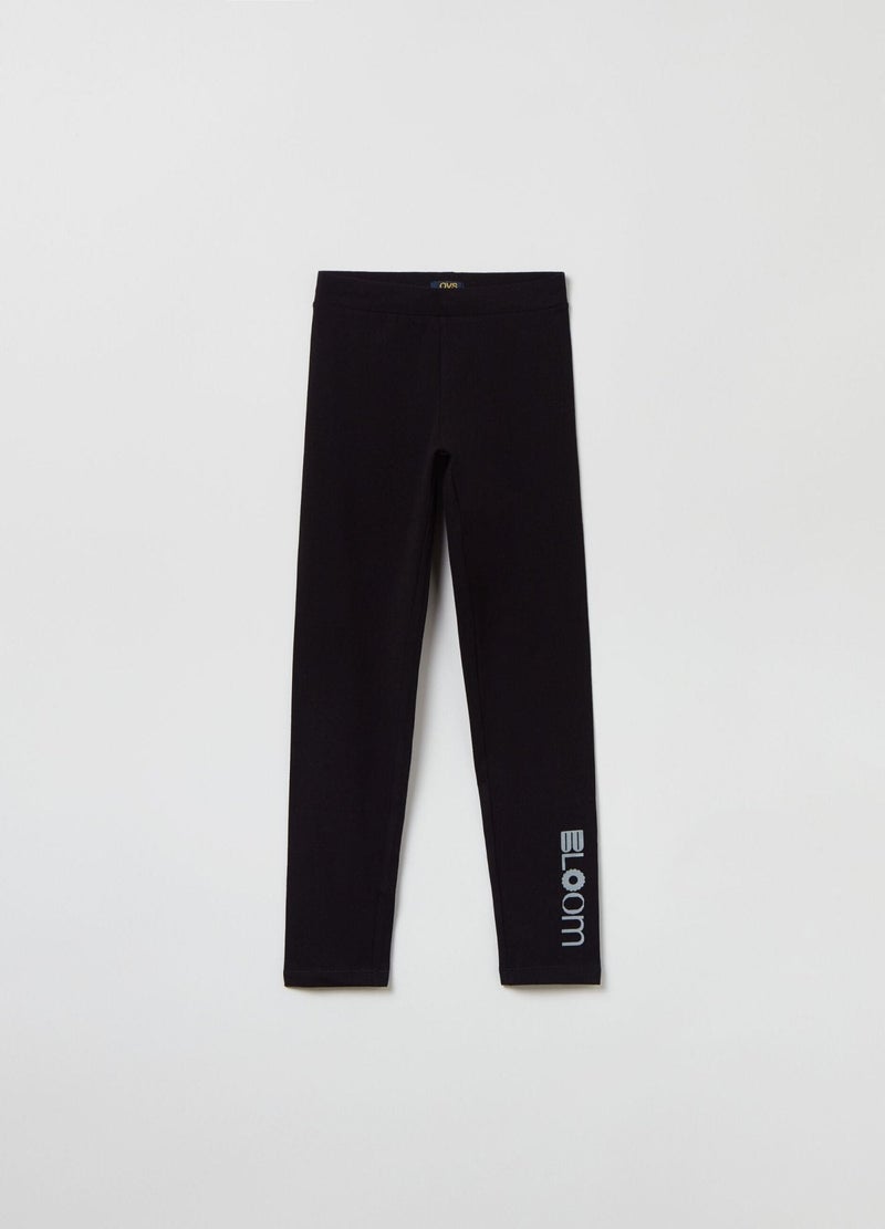 Ovs Leggings With Printed Lettering