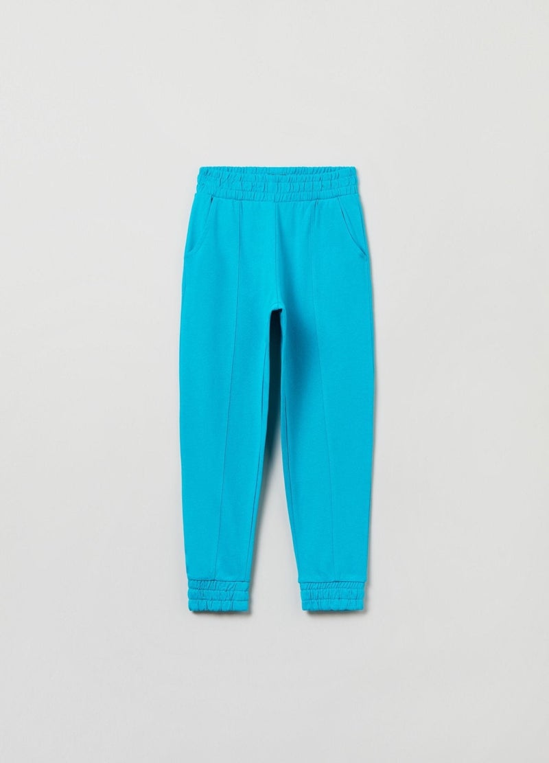 Ovs Fleece Joggers With Raised Seams