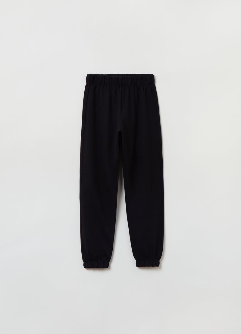 Ovs Cotton Joggers With Elasticated Edging