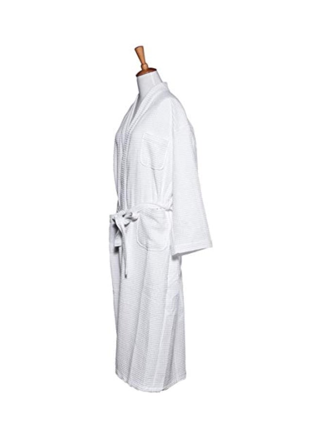 Cotton Bathrobe White L