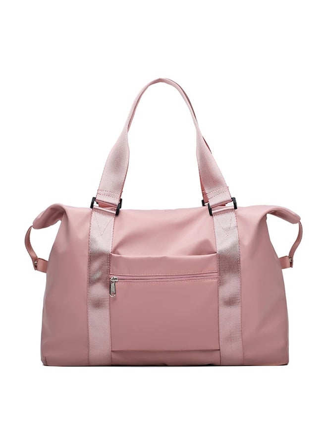 Zipper Closure Duffel Bag Pink