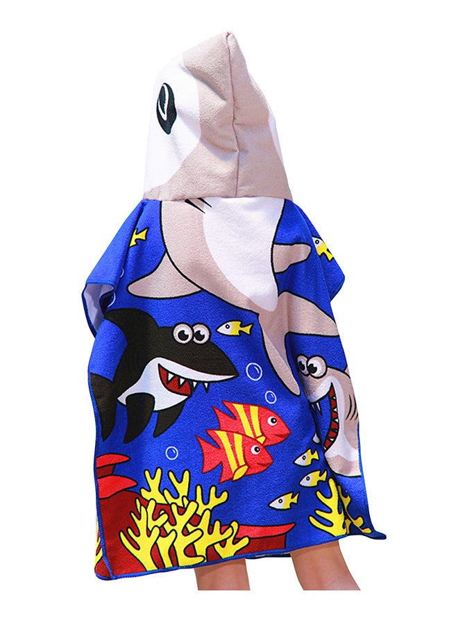 Tiger Shark Fast Drying Hooded Beach Towel Multicolour 120 x 60cm