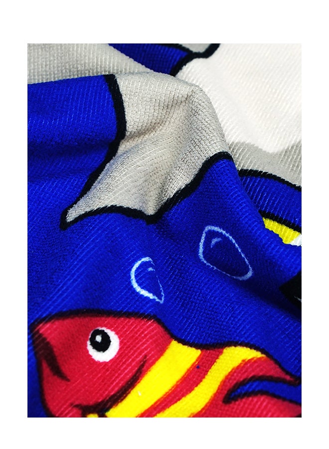 Tiger Shark Fast Drying Hooded Beach Towel Multicolour 120 x 60cm