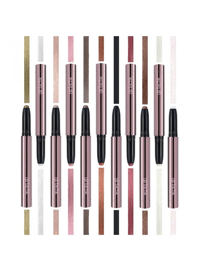 Girlactik Creamy Eyeshadow Stick- Long Lasting and Water-Resistant, Shimmering and Matte Colors Eye Shadow Stick Makeup, Built-in sharpener - 2 g / .07 oz (Cashmere)