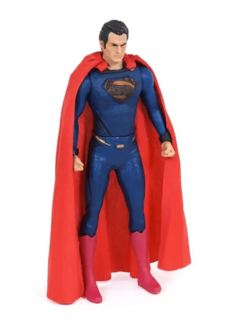 Superman Action Figure Iconic DC Superhero Collectible Toy with Cape Poseable Figurine for Kids & Fans