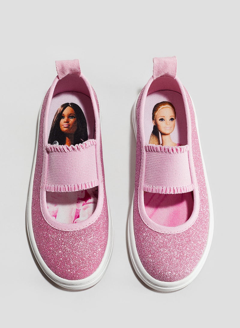 Kids Printed Ballerina Trainers