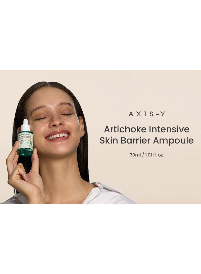 AXIS-Y Artichoke Intensive Skin Barrier Ampoule 30 ml / 1.01 fl. oz | Soothing Serum Irritated skin, Treatment, Centella Asiatica, Korean Skincare