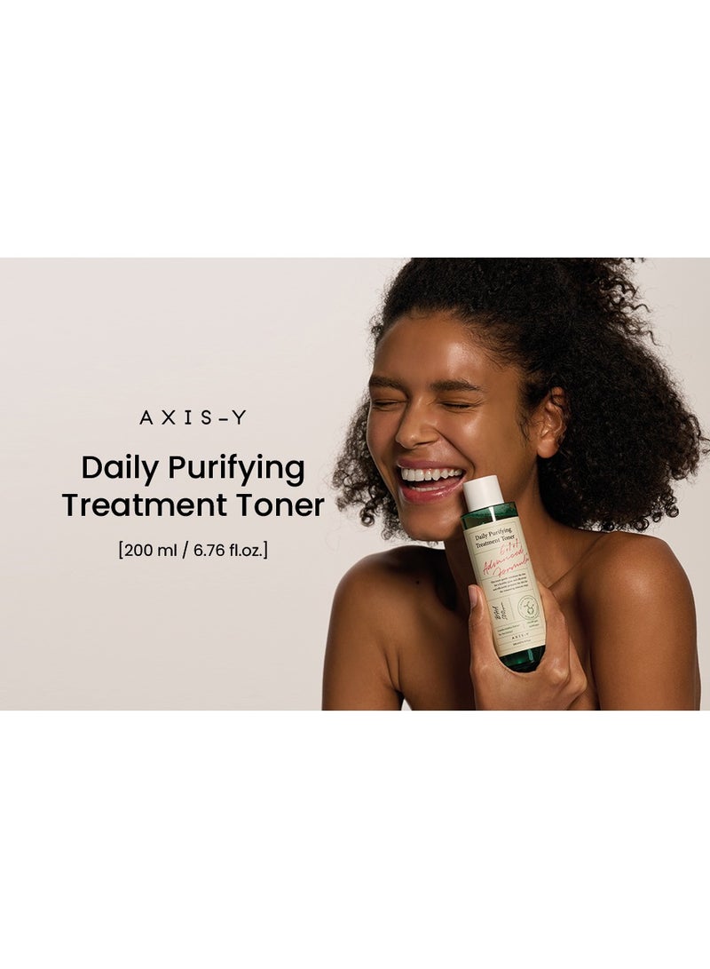 AXIS-Y Daily Purifying Treatment Toner 200ml / 6.76 fl. oz | BHA Toner | Salicylic Acid | Oily Skin | Toner for Acne | Korean Skincare