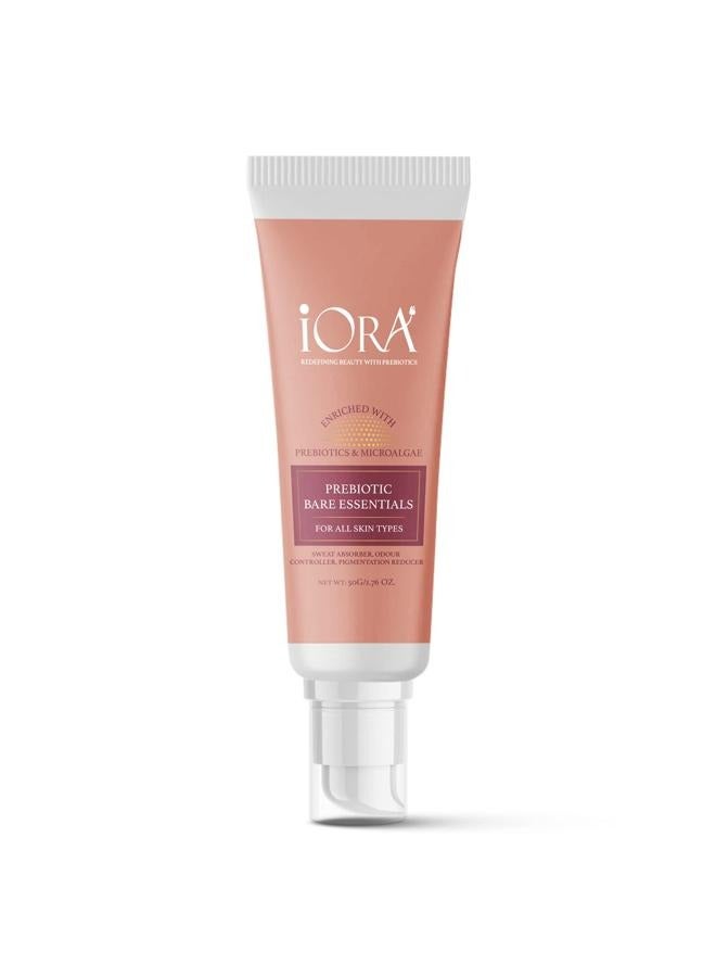 iORA Prebiotic Bare Essentials for Initimate Care for intimate areas | Pomegranate, Amla & Papaya Extracts & Essential Oils | Reducing Pigmentation, Sweat Absorbant ,Prevents Chafing | For Men & Women