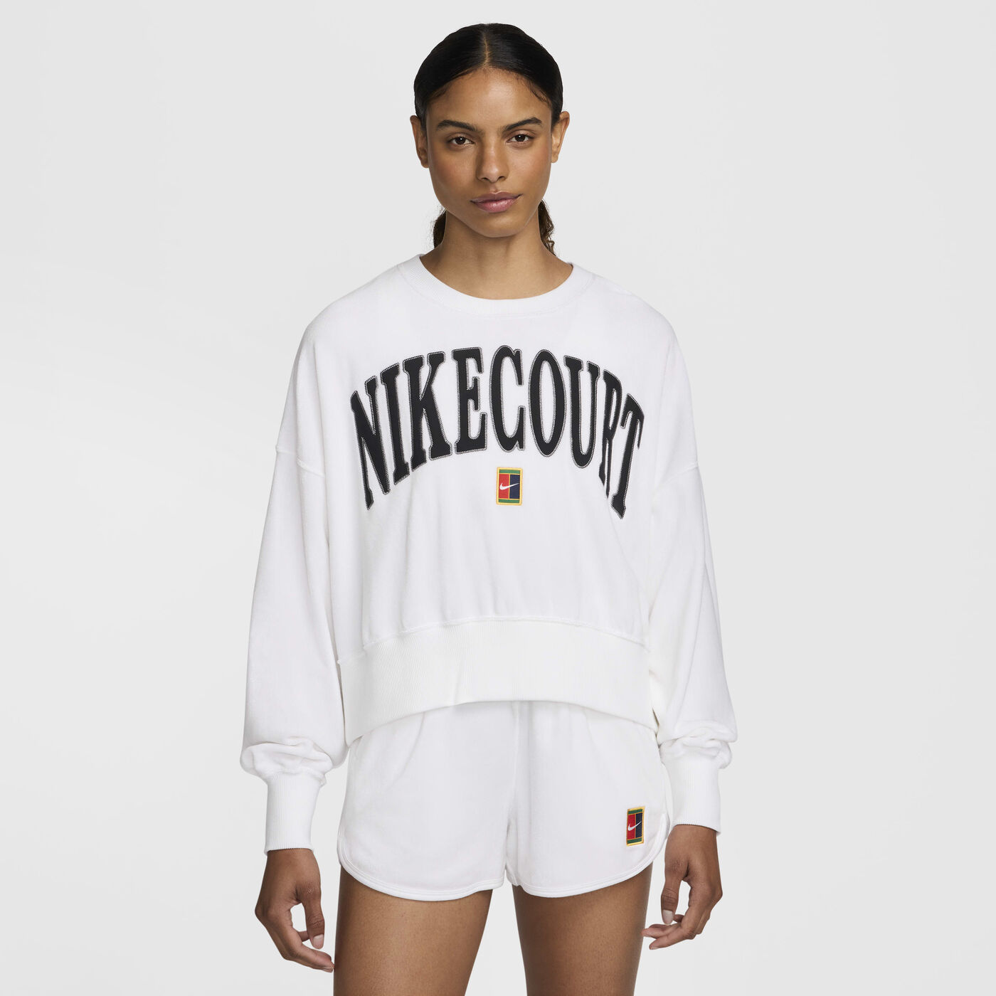 Women's Court Heritage Over-Oversized Graphic Tennis Sweatshirt