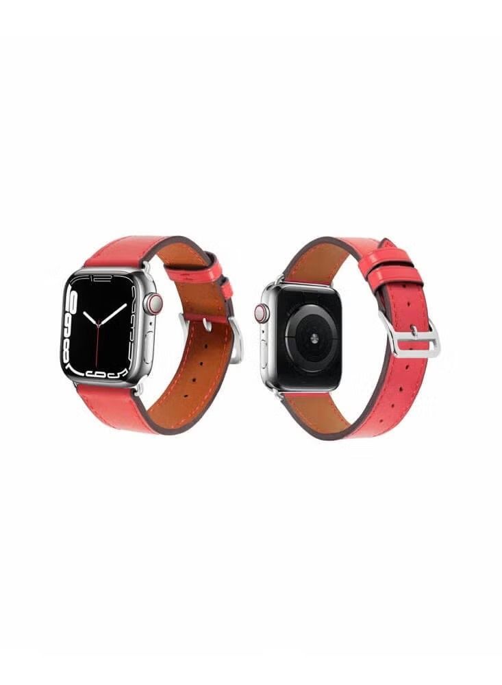 Genuine Leather Replacement Band For Apple Watch 41/40/38mm Series 7/6/5/4/SE