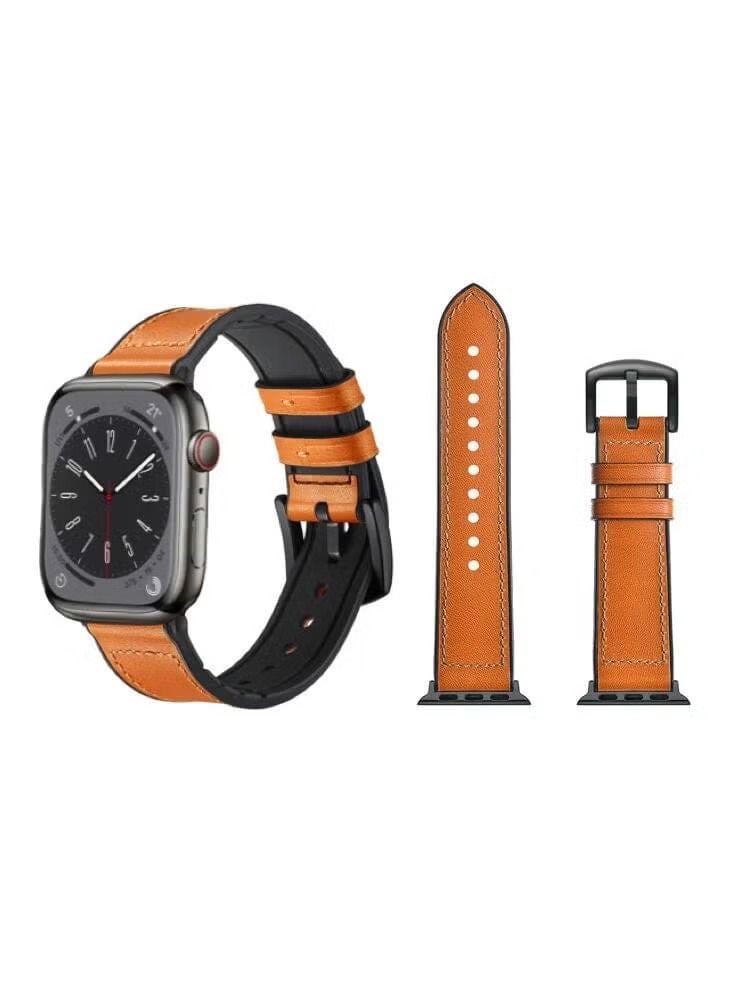 Hybrid Leather Replacement Band For Apple Watch 41/40/38mm Series 8/7/6/5/4/SE