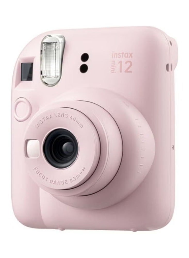 Instax Mini 12 Instant Film Camera With Pack Of 10 Films Blossom Pink