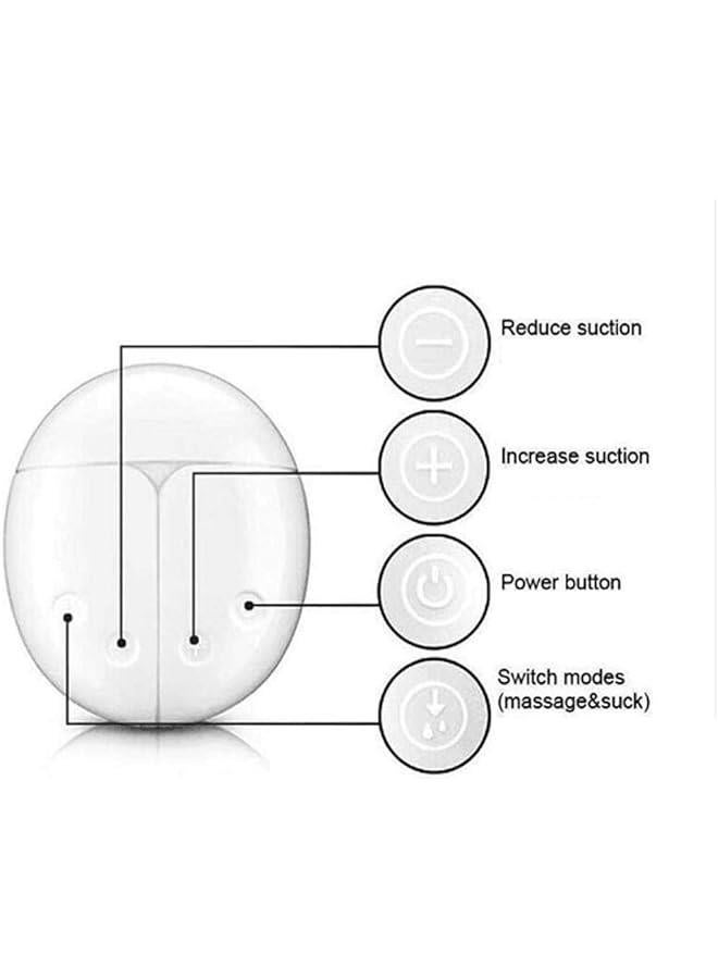 Automatic Breast Pump - Double Electric Breast Pump - Portable Breastpump 3 Modes, 9 Levels，White