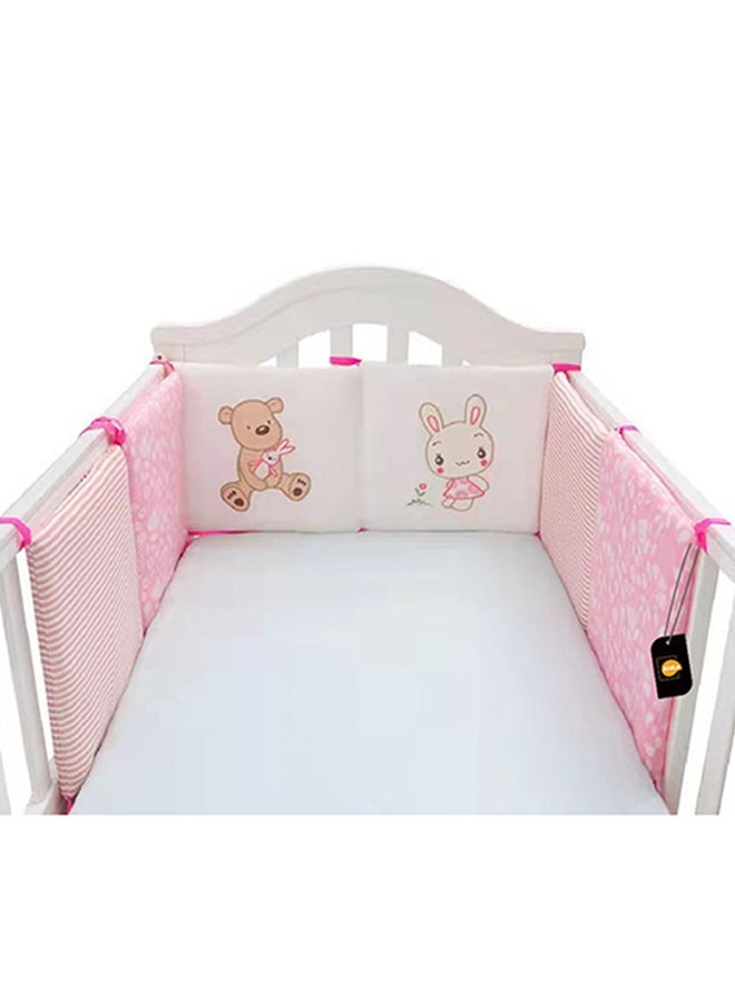 6 Piece Baby Cotton Anti-collision Bed Surrounding The Bed Baby Safety Fence 6 Piece Set Baby Anti-collision Bedding Pink