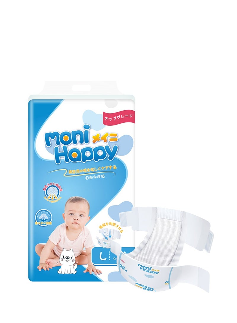 Moni Happy Aloe Vera Taped Diapers Size 3 Mega Box  56 Count