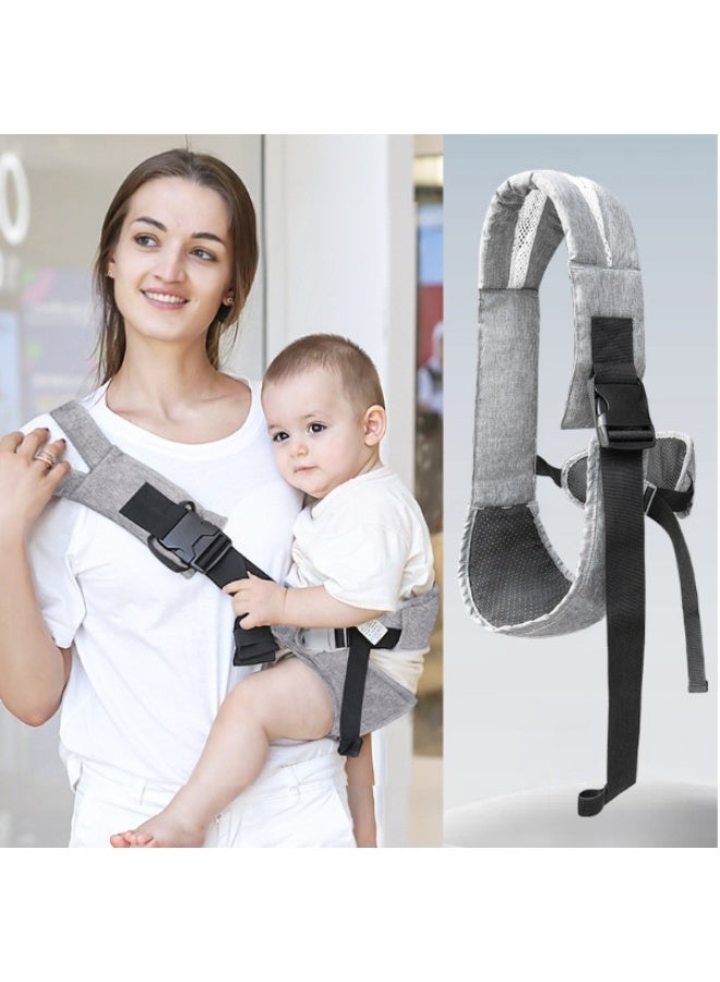 Baby Carrier Newborn to Toddler with Pocket, 4-in-1 Easy to Wear Ergonomic Adjustable Breathable Carrier Slings, Perfect for Baby Infants up to 15kg Toddlers, grey