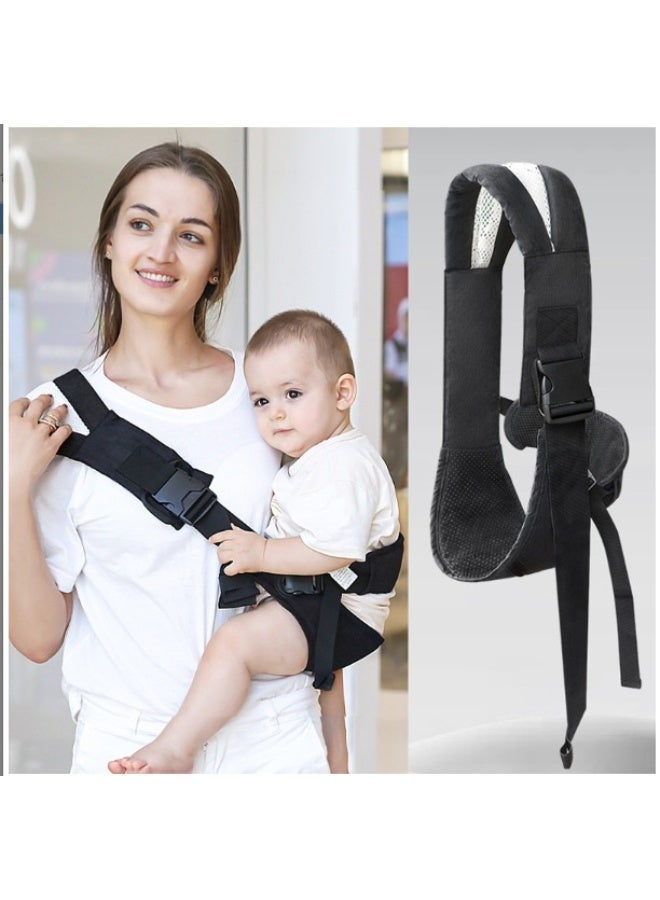 Baby Carrier Newborn to Toddler with Pocket, 4-in-1 Easy to Wear Ergonomic Adjustable Breathable Carrier Slings, Perfect for Baby Infants up to 15kg Toddlers, black