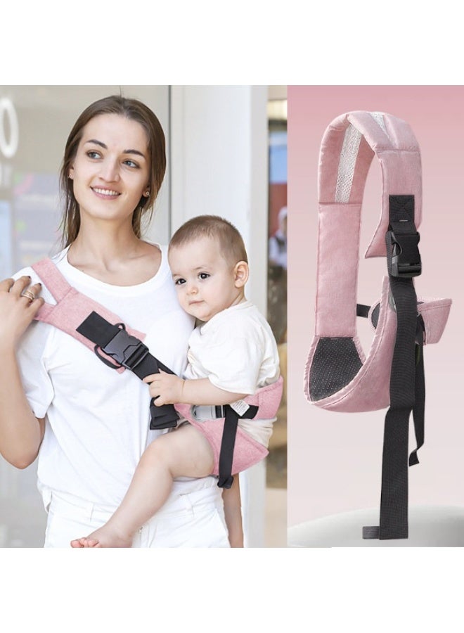 Baby Carrier Newborn to Toddler with Pocket, 4-in-1 Easy to Wear Ergonomic Adjustable Breathable Carrier Slings, Perfect for Baby Infants up to 15kg Toddlers, pink