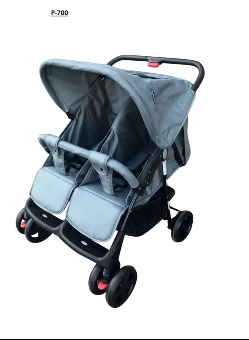 Twins Baby Stroller for Twin Pushchair for Infant and Toddler Grey