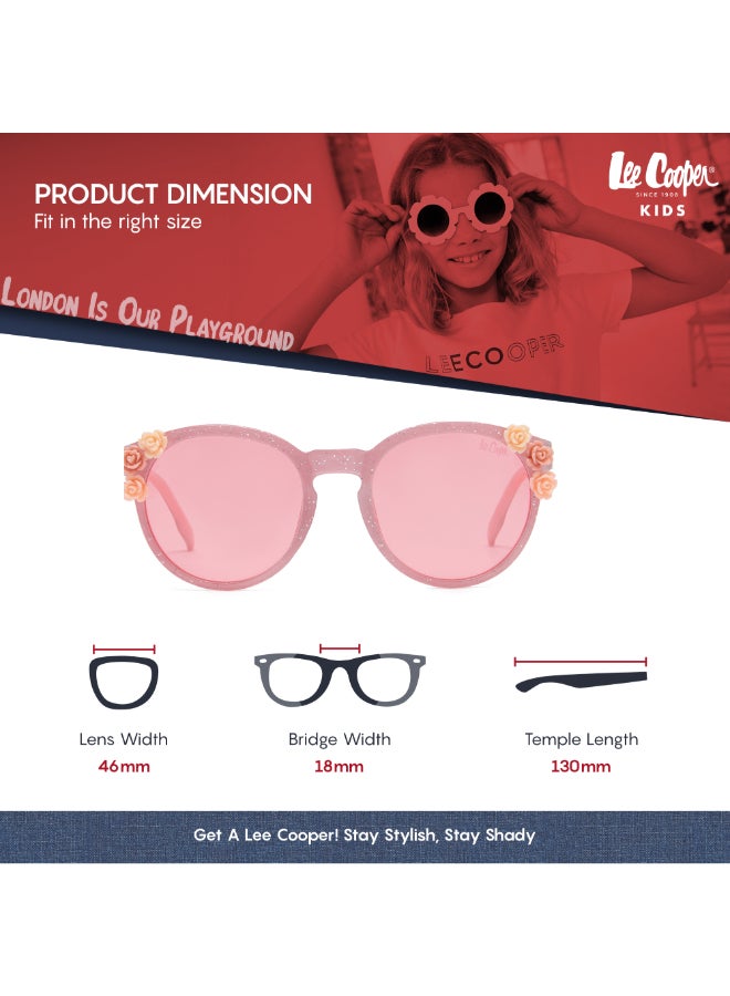 Girls' Square Shape Polarized Sunglasses - Lens Size: 46 mm - LCK107C01