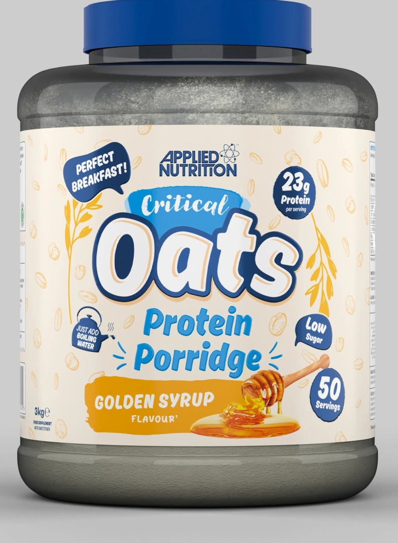 Applied Nutrition Critical Oats Protein Porridge - Golden Syrup Flavor - 3kg