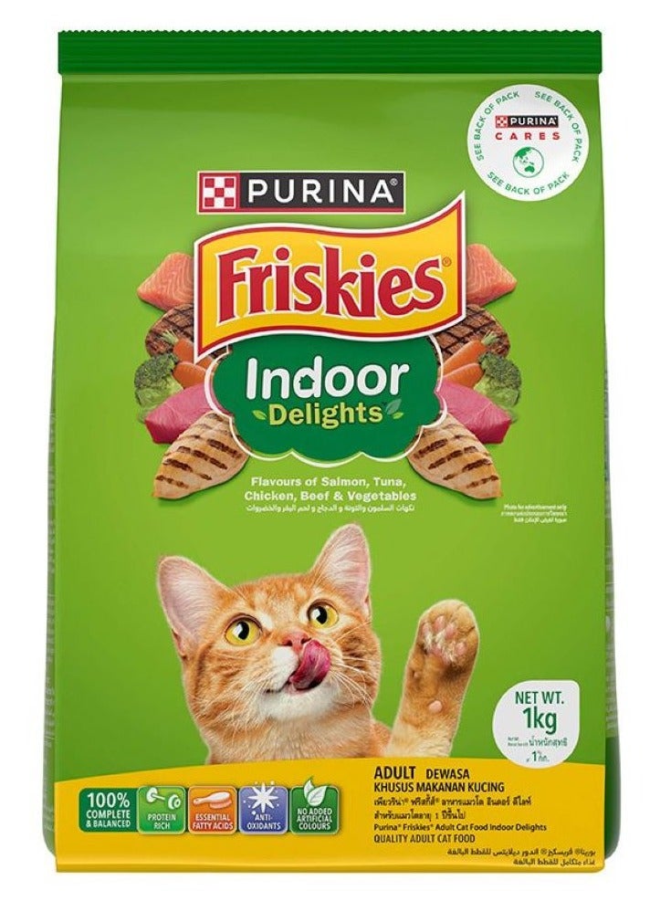 Friskies Indoor Delights Adult Dry Cat Food - 1 kg