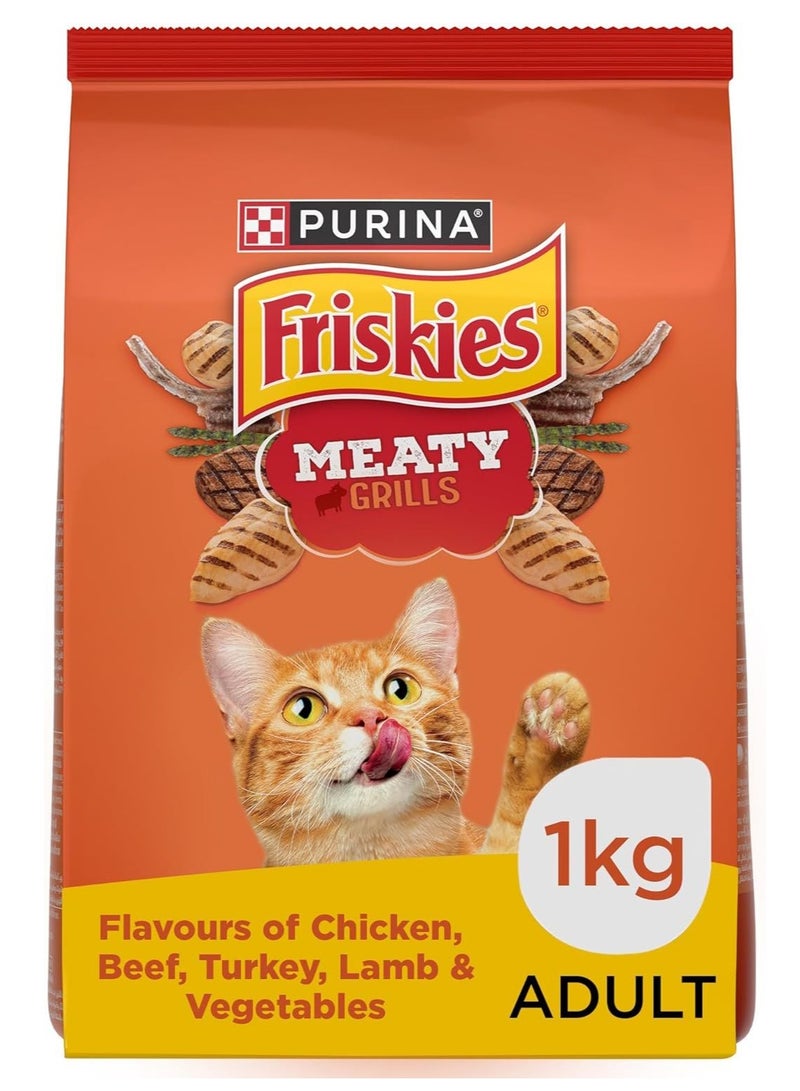 Purina Friskies Meaty Grill Dry Cat Food 1kg