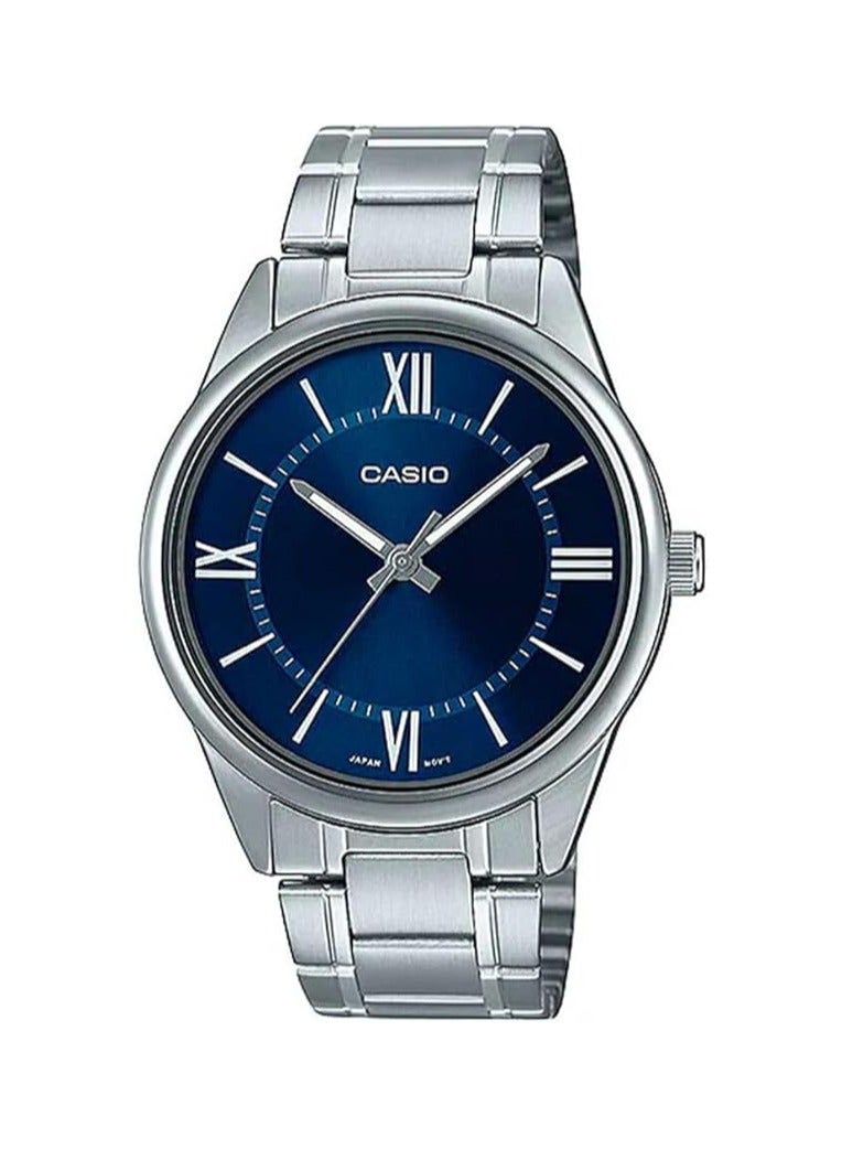 Casio Men's Watch - MTP-V005D-2B5UDF Blue Dial, Silver Band