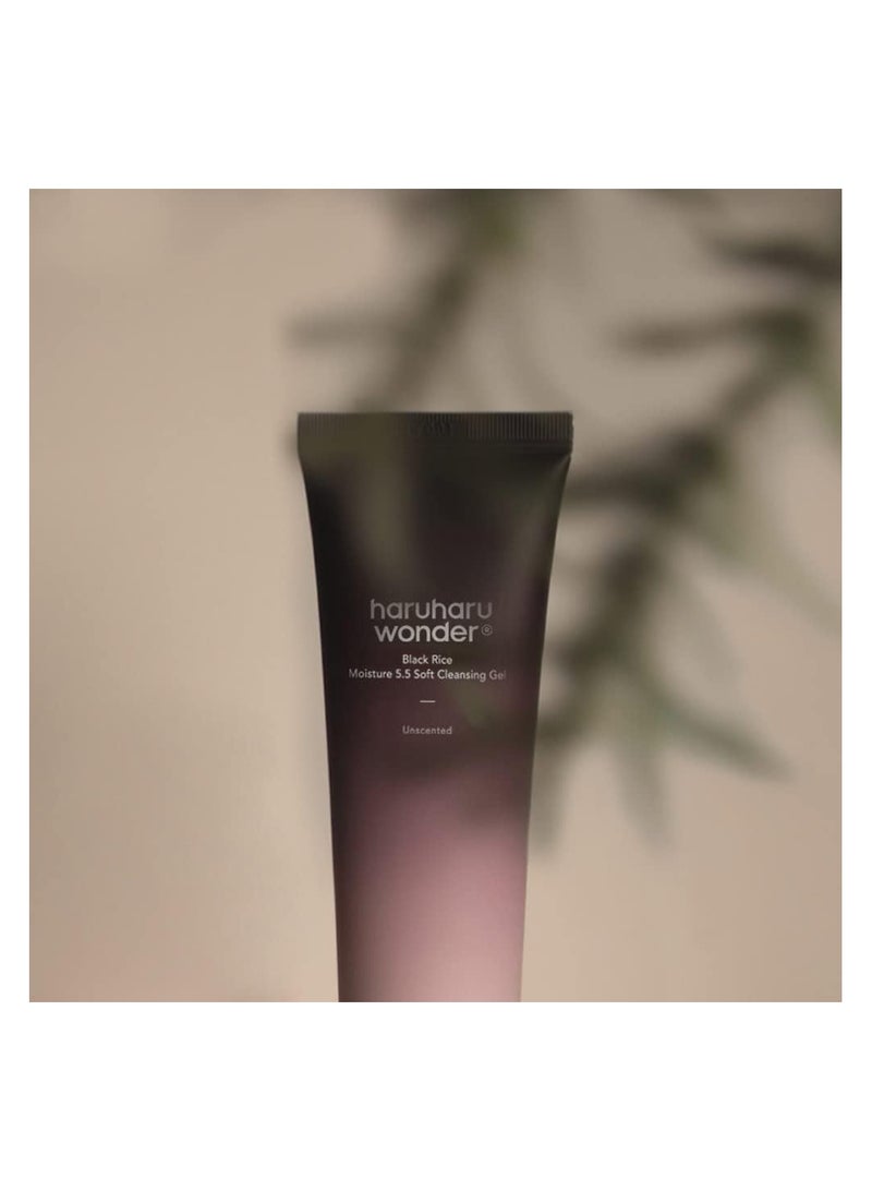 Haruharu Wonder Black Rice Moisture 5.5 Soft Cleansing Gel 100ml Fermented Black Rice Face Wash Foam Cleanser 100ml