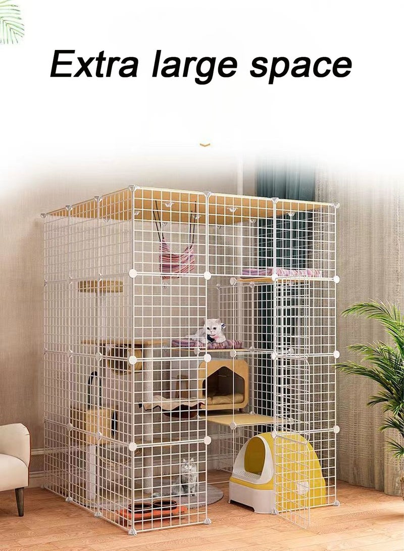 Cat Cage Extra Large Free Space Home Luxury Cat Villa Indoor Cat House