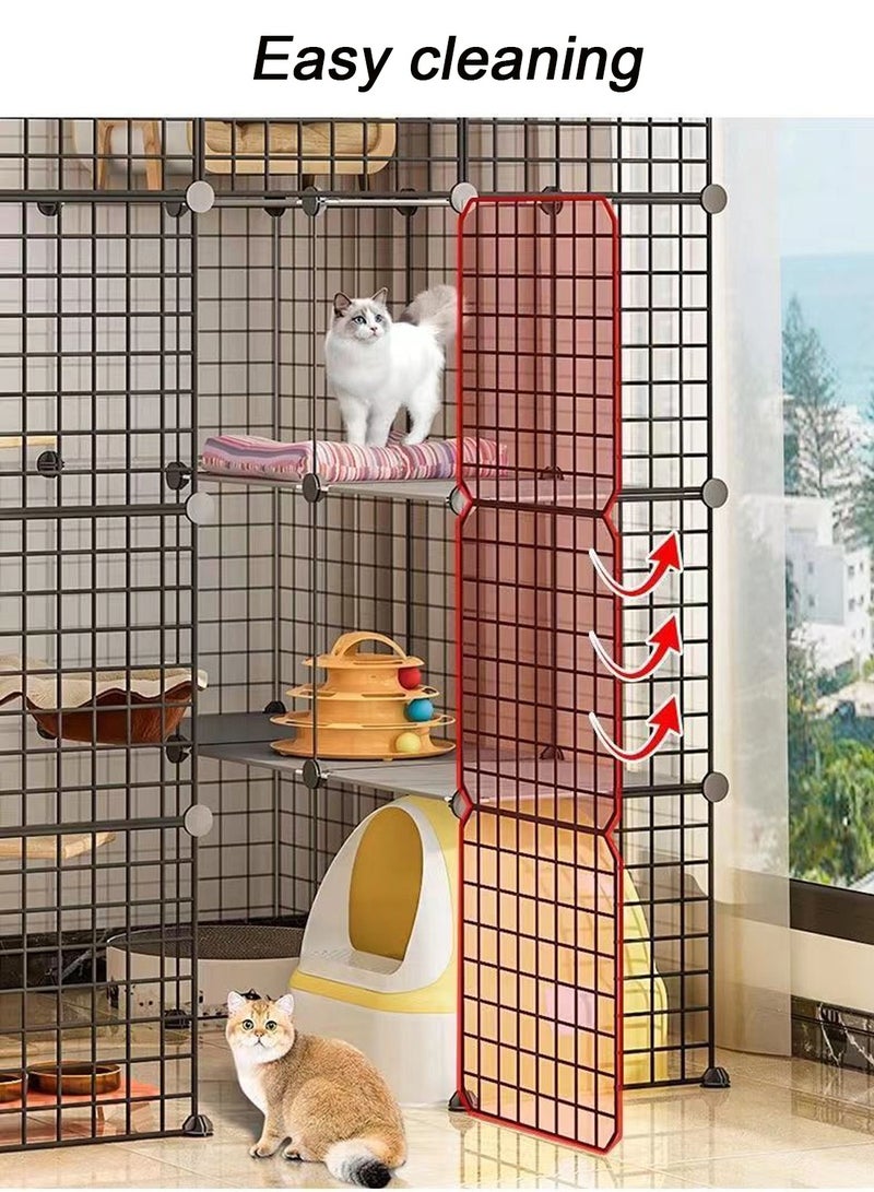 Cat Cage Extra Large Free Space Home Luxury Cat Villa Indoor Cat House