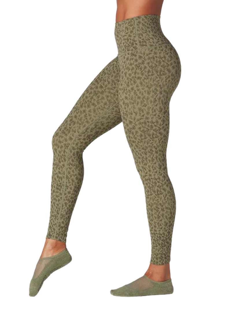 HIGH WAISTED 7/8 TIGHT OLIVE LEOPARD XSMALL