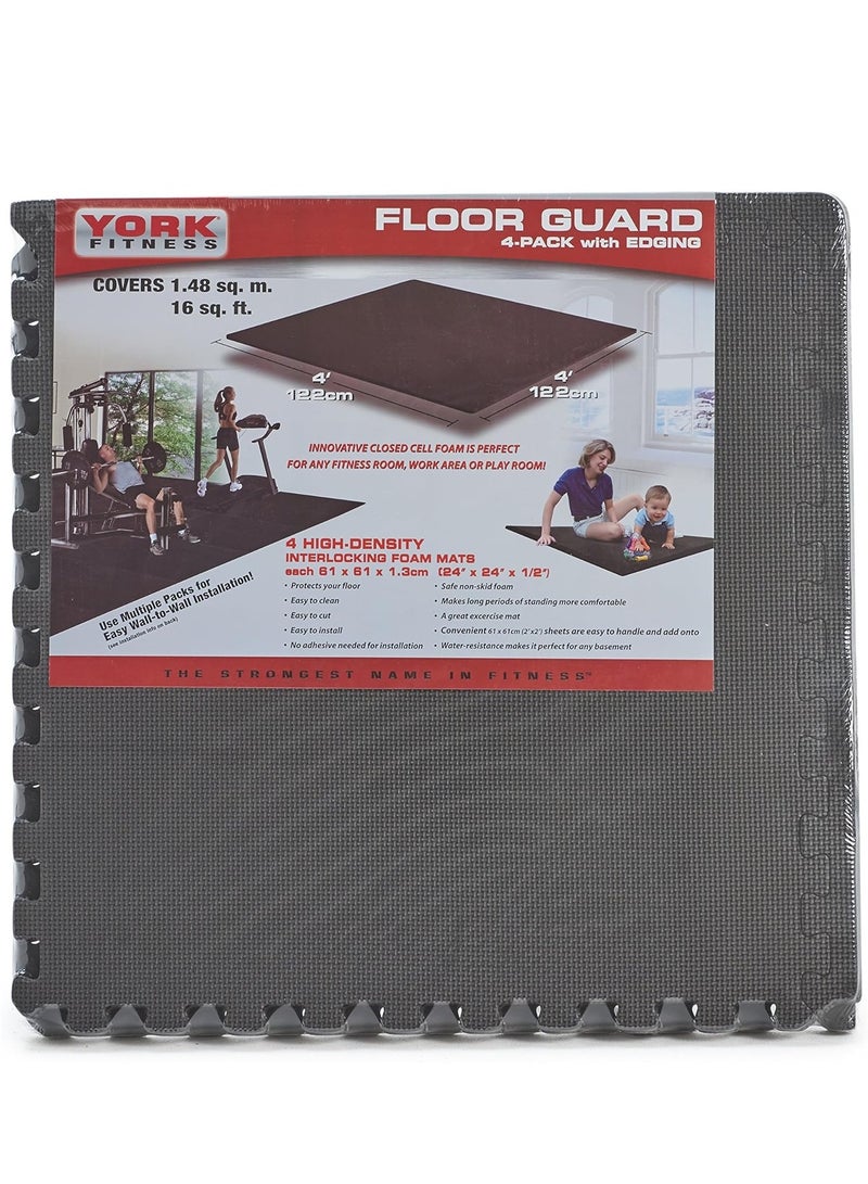 York Fitness Interlocking Floor Guard 4 Pcs Set