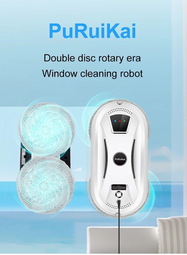 PuRuiKai Ultra Thin Robot Vacuum Cleaner Window Cleaning Robot Window Cleaner Electric Glass Remote Control for Home