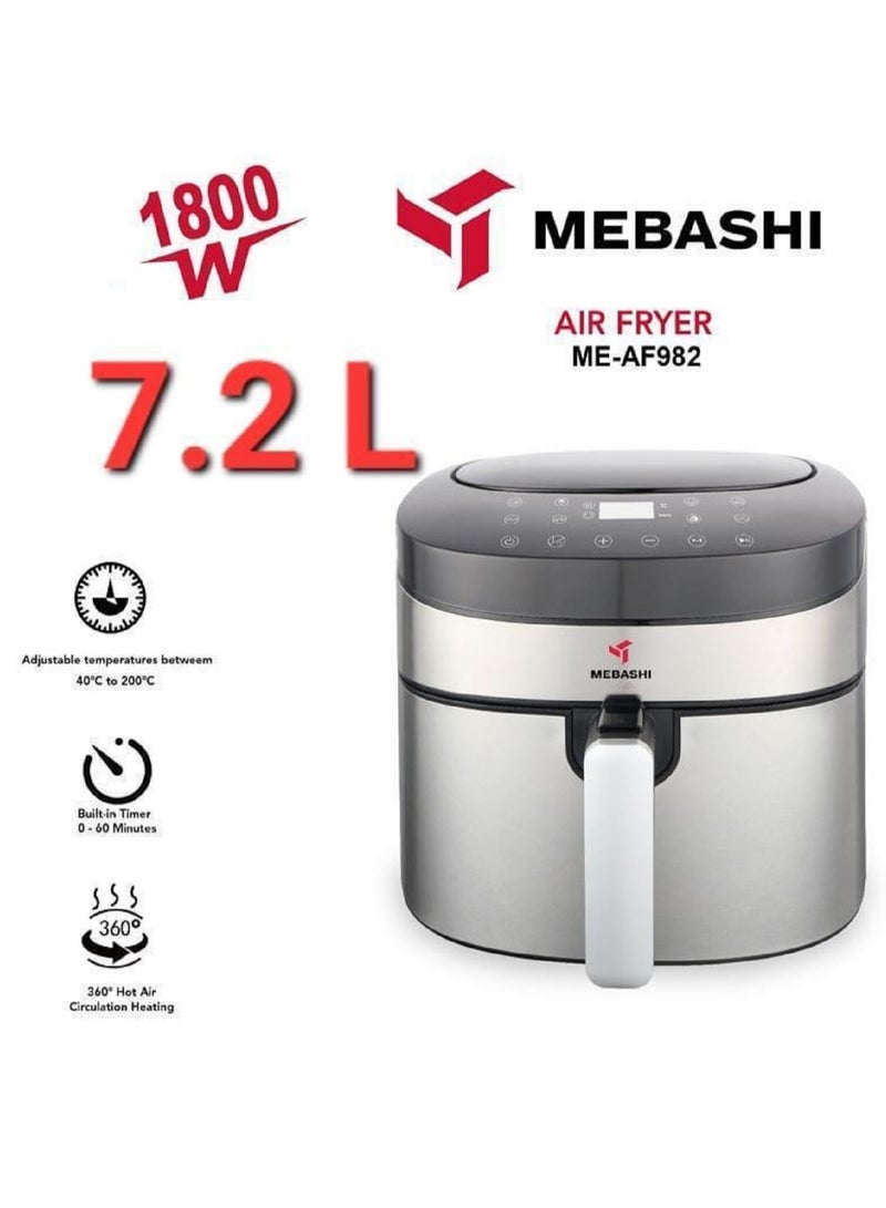 Air Fryer With Touch Panel And Rapid Air Technology 7.2 Ltr 1800 W