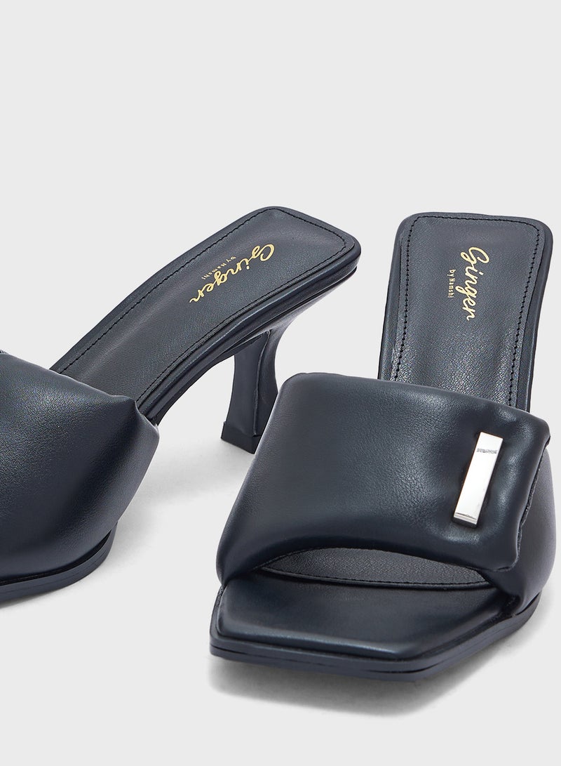 Square Toe Padded Heel Sandal