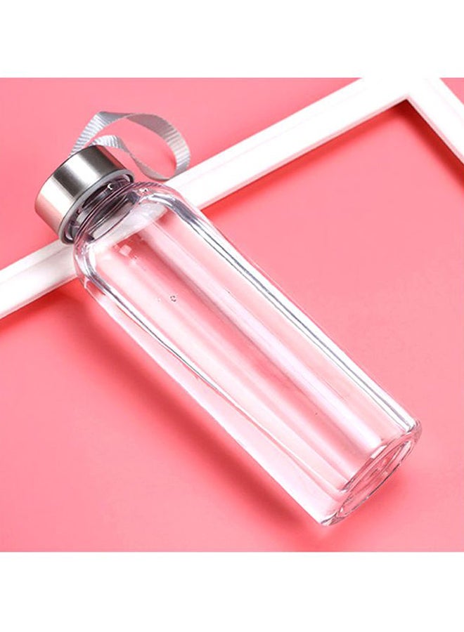 New Outdoor Sports Portable Water Bottle Clear/Silver 22x4.1x6.5centimeter