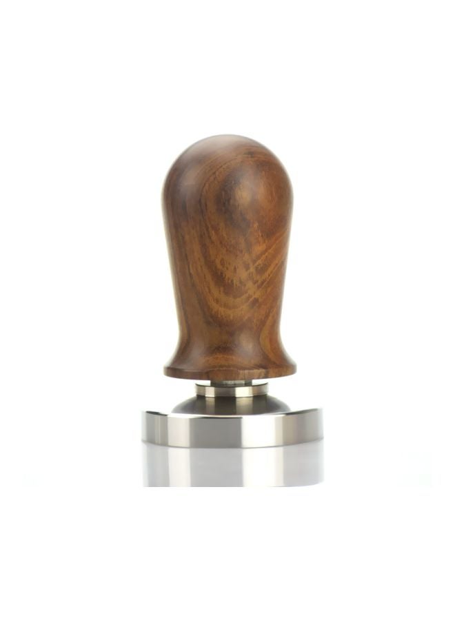 Wooden Coffee Tamper Brown/Silver 100x42x51mm