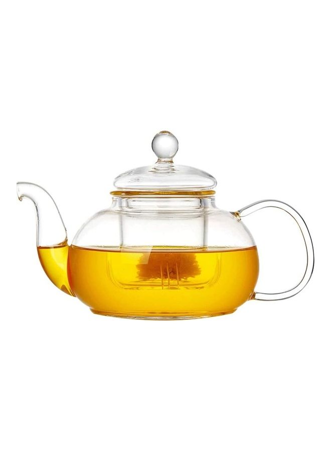 Heat Resistant Glass Teapot Set Clear 600ml