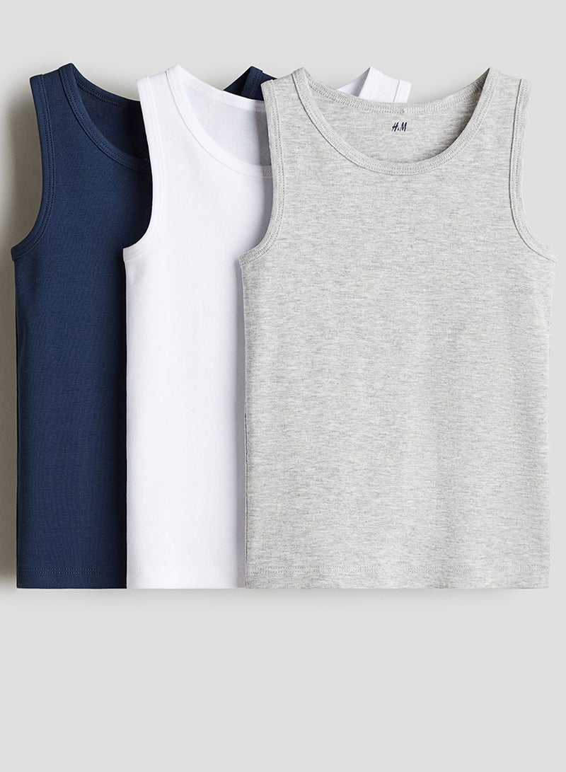 3-Pack Cotton Vest Tops