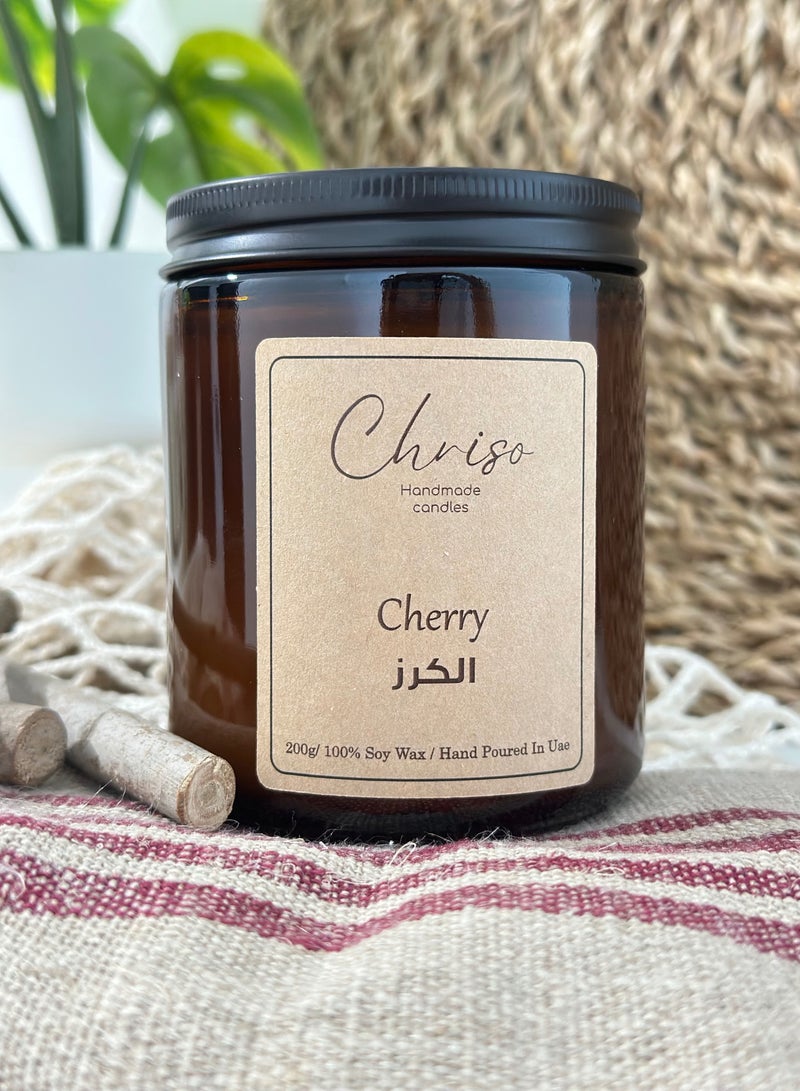 Cherry Scented Candle 200g Hand Poured In United Arab Emirates