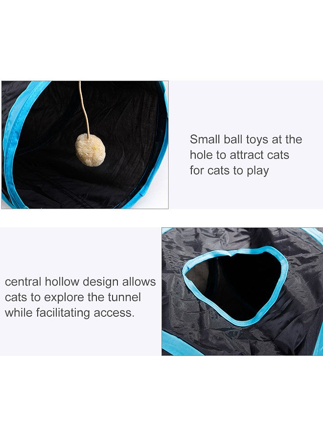 Cat Tunnel 4 Way Pet Play Tunnel Collapsible Tunnel Toy for Cats Dogs Rabbits Pets