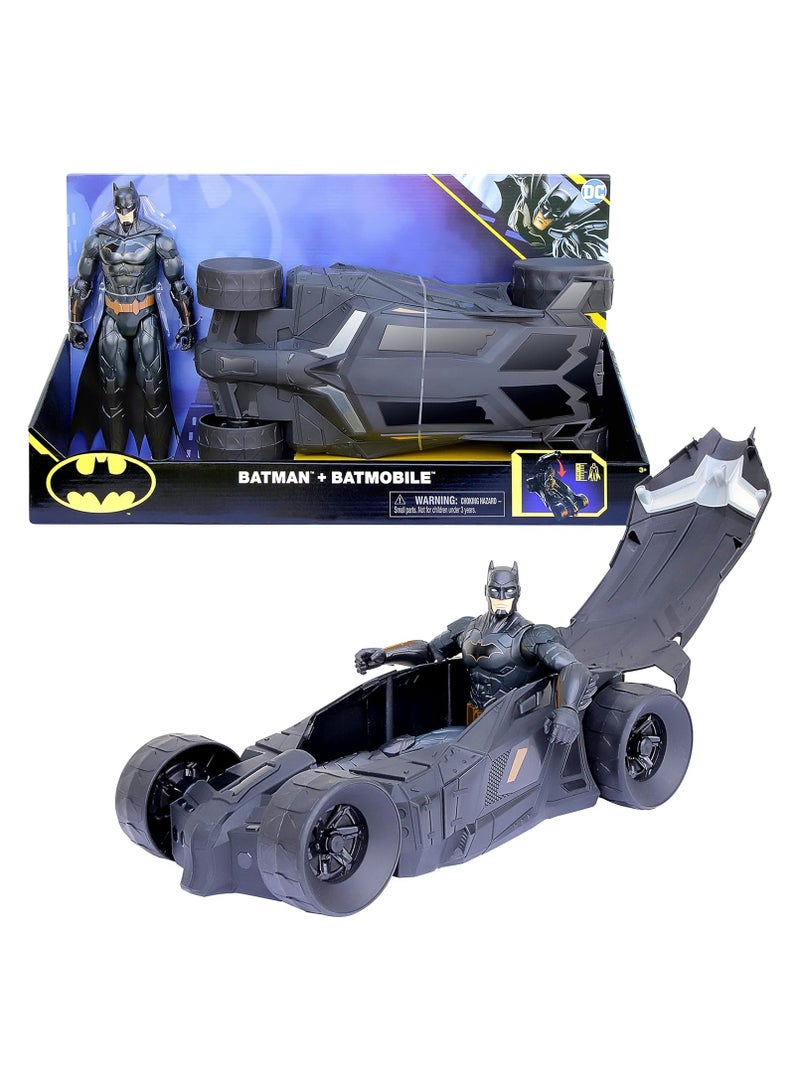 Batman and Batmobile Set, 30-cm Batman Action Figure