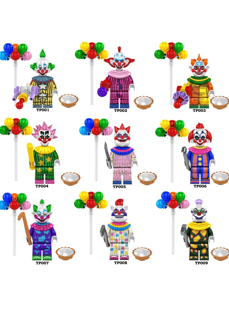 9-Piece Clown Series Children's Educational Building Blocks Minifigures Toys Suitable For Boys Gifts Bag Pack