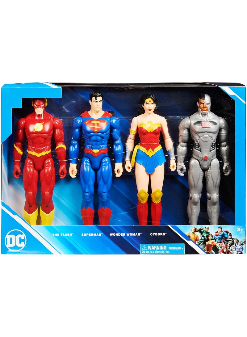 Action Figure 4-Pack with Superman, The Flash, Wonder Woman and Cyborg