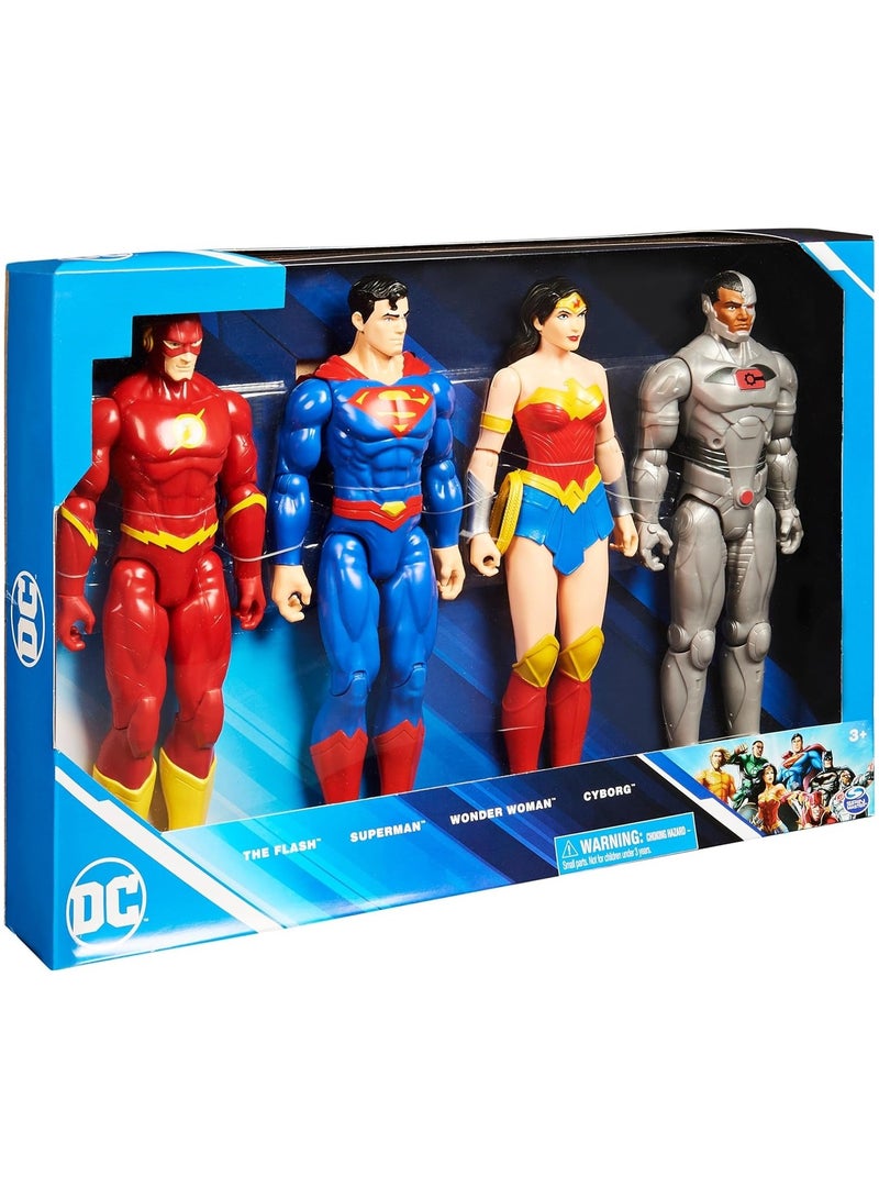 Action Figure 4-Pack with Superman, The Flash, Wonder Woman and Cyborg